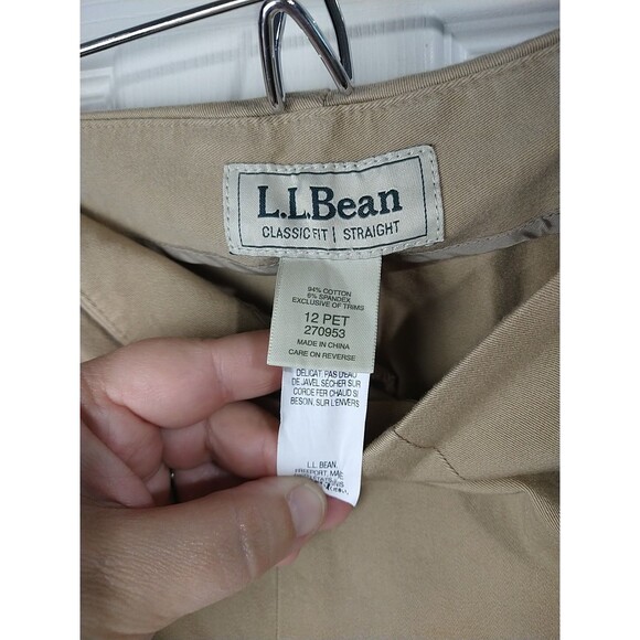 L.L. Bean Woman 12P Brown Classic Fit Straight Pants office workwear classic - Picture 4 of 7